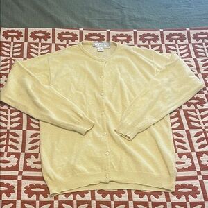 Yellow Vintage Italian Lambswool Cardigan